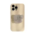 Custard Elephant Bracket iphone13 Phone Case Apple 15pro max Korean Style 12 Silicone soft 11 Applicable 14. 