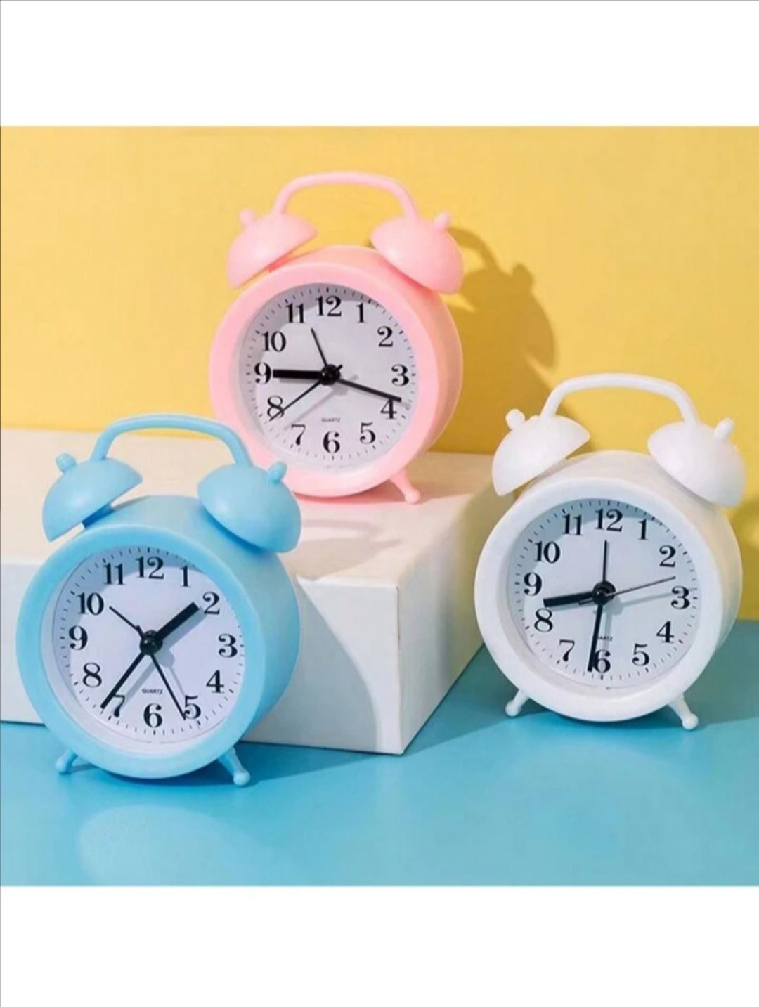 Small Metal Alarm Bed/Table Clock - Wall Clock