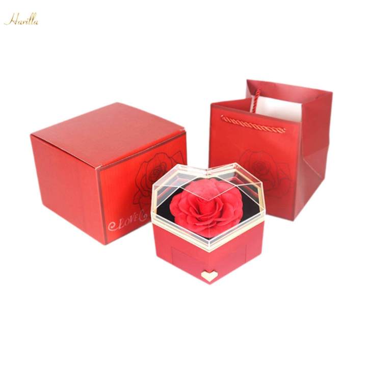 Jewelry Box Romantic Jewelry Case Small Rings Earrings Necklace Storage Box