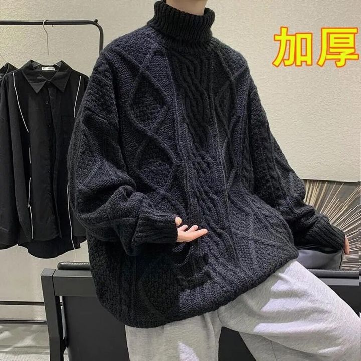 Green%20Sweaters%20Men%20Winter%20Pullover%20Turtleneck%20Sweaters%20Streetwear%20Fisherman%20Sweater%20Cable%20Knit%20Jumper%20Oversized%20Sweaters%20Trends%20-%20Image%204