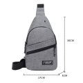 Multifunctional Chest Bag Men's Fashion Trend Oxford Cloth Shoulder Bag Crossbody Bag Casual Sports Chest Bag With Headset Hole.