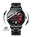 Inspired by SK Inspired by 1990 Rotation Wheel Creative Fashion Men's Stainless Steel Clock - Very Comfortable And Fashionable, Easy To Clean.
