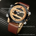 NAVIFORCE Leading 9097 Hot selling Men's Watch Sports Waterproof Dual Display Multifunctional Quartz Watch Men's Watch. 