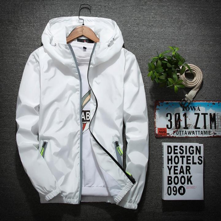 Popular%20Men%20Coat%20Super%20Thin%20Hoodie%20Jacket%20Reflective%20Zipper%20Hood%20Elastic%20Cuff%20Coat%20Anti%20Sun%20-%20Image%204