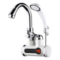 Electric instant hot water tap with hand shower. 