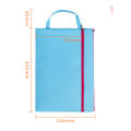 Canvas File Folder Filing Products Book Pencil Pen Case Zipper Paper File Bag Colorful Double Layer File Folder.