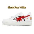 luxury designer running shoes platform low sneakers bapesta Patent Leather Shark black white red men women outdoor sport trainer.