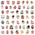 100Pcs Cartoon Anime Crayon Shin chan Stickers For Car Laptop Phone Stationery Decor Vinyl Decals Waterproof Sticker Kids Gift.