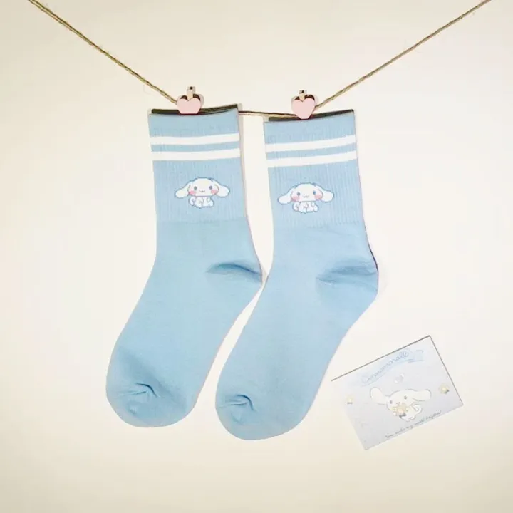 5pairs%20Sanrio%20Cartoon%20Socks%20Ladies%20Hello%20kitty%20Combed%20Cotton%20Mid-tube%20Stockings%20Melody%20Cute%20Puppy%20Girls%20Stockings%20-%20Image%205