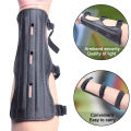 Leather Adjustable Archery For Hunting Practice Protection Safe Strap Armband Arm Guard Protection Accessory.