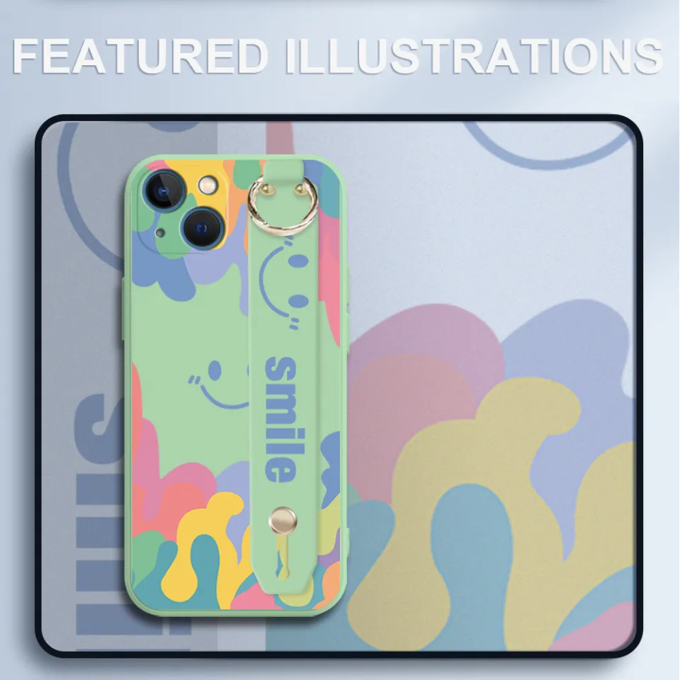 Jizetin for Realme Pro Wrist Strap Case Soft Candy Color Splash