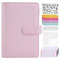 A6 Budget Binder with Zipper Envelopes, Budget Planner Book Pink. 