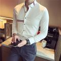 Plus Size 5XL-S New Business Formal Shirts Men Dress Streetwear Slim Men Shirt Casual Long Sleeve Tuxedo Shirt Brand Clothing. 