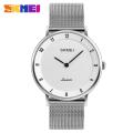 SKMEI FashionUltra thin Men Watch Stainless Steel Quartz Watches Simple Waterproof Casual Wristwatches Male Clock 1264.
