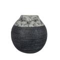 Ceramic Vase - Dark Grey and White.