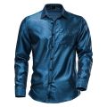 Mens Shirts Long Sleeve Slim Fit Disco Party Fashion Shirt For Men High Quality. 