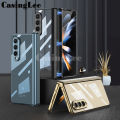 For Samsung Galaxy Z Fold 5 Case Transparent Plating Antioxidant Clear Cover for Samsung Galaxy Z Fold5 Back Cover. 