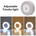LED Touch Sensor Night Lights USB Rechargeable Magnetic Base Wall Lights Round Portable Dimming Night Lamp For Room Decor. 