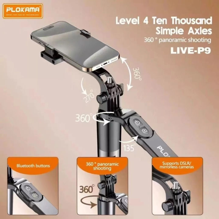 PLOKAMA%20K10%20PRO/P9%20PRO%20LIVE%20LED%20Selfie%20Stick%20Portable%20Tripod%20200cm%203%20in%201%20Bluetooth%20Remote%20-%20LIVE%20BROADCAST%20STAND%20l%20LIVE-K10%20LED%20l%206.5Fit%20l%20Interface%20+%20camera%20I%20interface%20+%20Ring%20light%20Fill%20Light%20Color:%20Cold%20light,%20Warm%20light,%20Natural%20light%20SELFIE%20STICK%20-%20Image%204