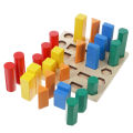 Wooden Geometric Blocks Montessori Educational Toys Baby Kids Shape Matching.