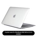 A crystal clear hard-shell case for the MacBook Air 13.6-inch 2022 (M2 chip), Model A2681.