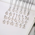 N XL European and American 26 letter necklace men's 316L Stainless steel pendant stainless steel surname necklace. 