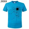 CPU Processor Circuit Diagram T Shirt Men Summer Cotton T-shirt Men's Funny Tops Fashion Tees Homme Brand Unisex Clothes C99. 