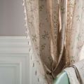 Boho Floral Semi-Blackout Windows Crochet Tassel Curtains Polyester Cotton Linen Blend for Bedroom Living Room Bohemian Curtains. 