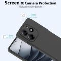 Xiaomi Redmi Note 14 4G Silicone Matte Flexible Soft Phone Case - Black - Phone Back Cover.