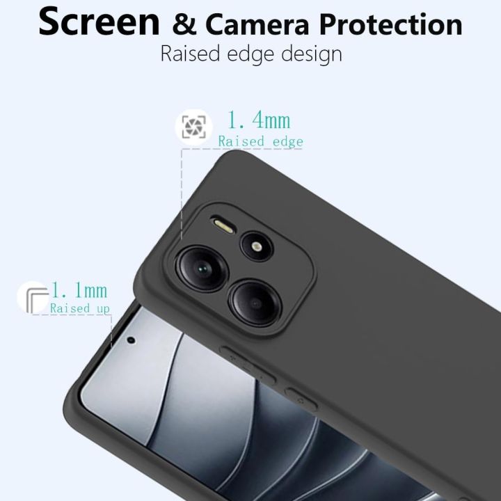 Xiaomi%20Redmi%20Note%2014%204G%20Silicone%20Matte%20Flexible%20Soft%20Phone%20Case%20-%20Black%20-%20Phone%20Back%20Cover%20-%20Image%205