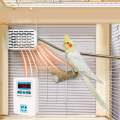 Bird Cage Heater Adjustable Temperature for Parakeets Reptiles Turtles White thermostat. 