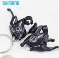 Shimano Bicycle Shifter with Brake Lever Combo (3 x 7 Speed)-Black. 