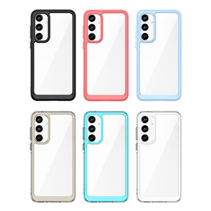 For%20Samsung%20A55%20Case%20Cover%20Samsung%20A55%20Capas%20Colour%20Frame%20Shockproof%20Phone%20Bumper%20Transparent%20Clear%20Samsung%20Galaxy%20A%2055%20A55%205G%20-%20Image%202