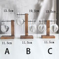 Plant Glass Vase Hydroponic Flower Pot Wooden Frame Stand Terrarium Home Decor.