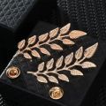 2023 Fashion Leaf Suit Collar Pin Brooch for Men and Women. 