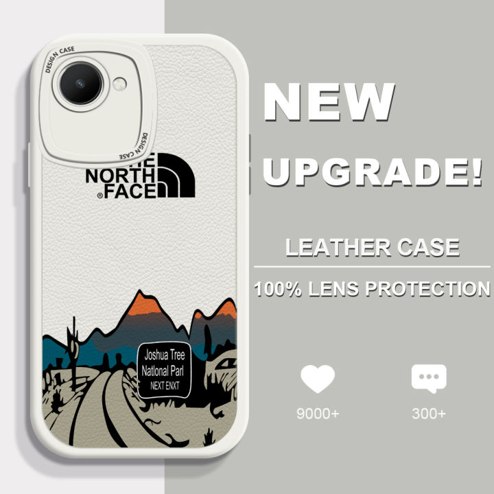 【Youyi】For C30 Skin Feeling Cartoon Simple Scenery Leather Back Casing Soft PU Leather Cover Phone Case