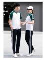 Spring and autumn junior high school college student class uniforms for men and women long sleeve sports suits, white high school students school uniforms two-piece set. 