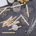 Candle Making Kit,Wooden Candle Wick Holders,Candle Wick Sticker,Candle Wicks Candle Centering Tool for Candle DIY Craft. 