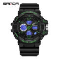 Sanda Men's Watches 50M Waterproof Quartz Wristwatch Sport Military LED Digital Watch for Male Relogios Masculino 3168.