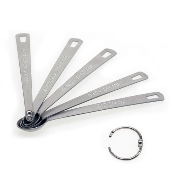 Mini Stainless Steel Measuring Spoons Durable Set Of 5 Home Kitchen Tools