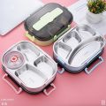 Lunch Box Food Container Thermal Insulated Stainless Steel Eco Friendly Bento 2/3 /4 /5 Grid Lunchbox for Kids Food Container. 