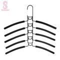 Clothes Hanger Organizer 5-in-1 Multi-layer Anti-slip Clothing Hanger for Space Saving Closet Organization Perfect for Shirts Dresses Sweaters Closet Storage Racks. 