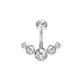 Crystal Belly Button Rings Navel Ring Zircon Dangle Body Belly Barbell Jewelry ANLAN. 