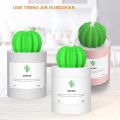 USB Air Humidifier Cactus Timing Aromatherapy Diffuser 280Ml ,White. 