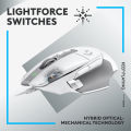Logitech G502 X Wired Gaming Mouse - LIGHTFORCE Hybrid Optical-Mechanical Primary switches, Hero 25K Gaming Sensor, Compatible with PC/macOS/Windows.