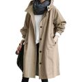 Womens Winter Loose Hooded Wild Elegant Windbreaker Comfortable Coat Outwear Comfy Simple Coat Fast. 
