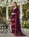 Indian Excellent Georgette/Jorjet Unstitched Embroidery and Karchupi Comfortable Salwar Kameez Three Piece for Women Shalwar Kamiz [3 piece]. 