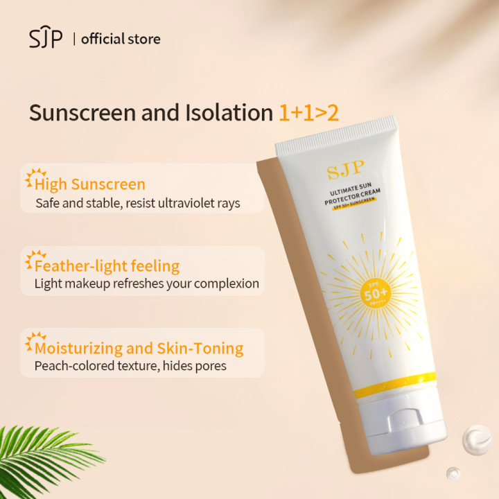 SJP Ultimate Sun Protector Cream Spf 50+ PA++++ Sunscreen 50g For Face Black Skin Sunscreens