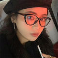 Fashion Women Anti Blue Glasses Retro Cat Eye Leopard Print Transparent Frame Eyewear Computer Goggles Eyeglasses Runrui.