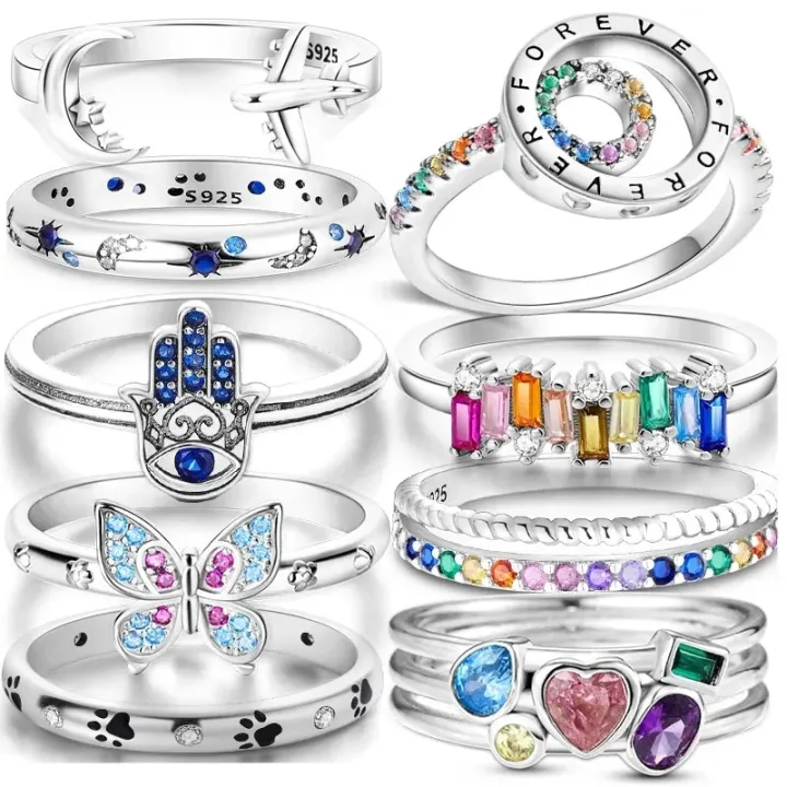 New%20Silver%20925%20Ring%20Stackable%20Infinite%20Heart%20Daisy%20Flower%20for%20Women%20Silver%20925%20Rings%20Brand%20Jewelry%20Gift%20-%20Image%205